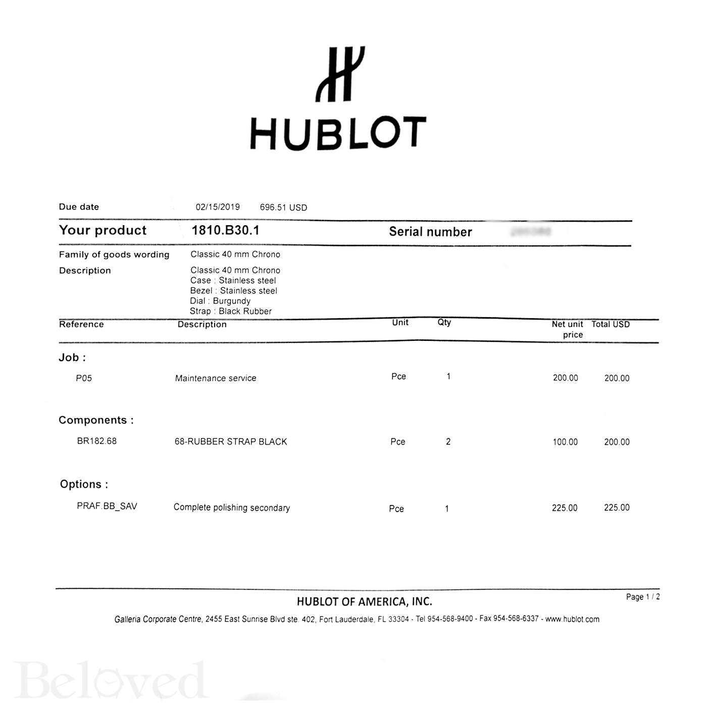 Hublot MDM Geneve 1810.1
