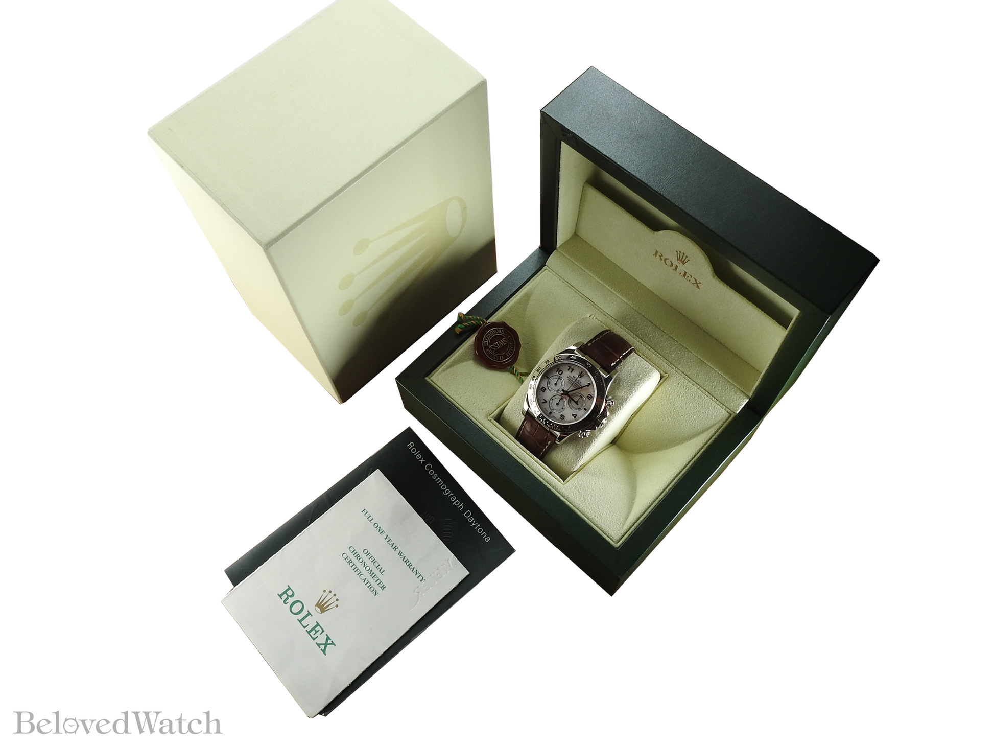 Rolex Daytona 16519 Rose Mother of Pearl Dial Complete Set