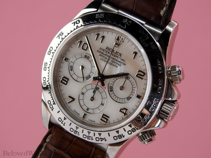 Rolex Daytona 16519 Rose Mother of Pearl Dial Complete Set