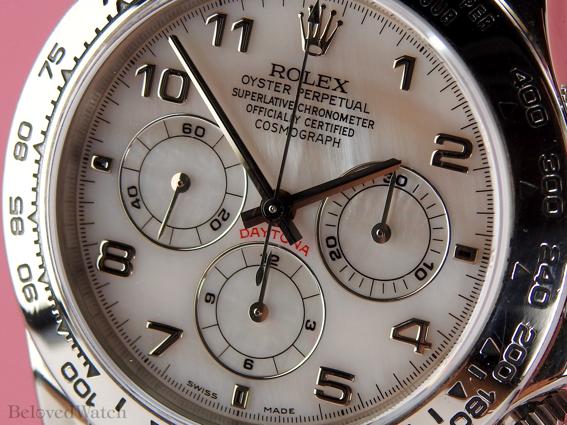 Rolex Daytona 16519 Rose Mother of Pearl Dial Complete Set