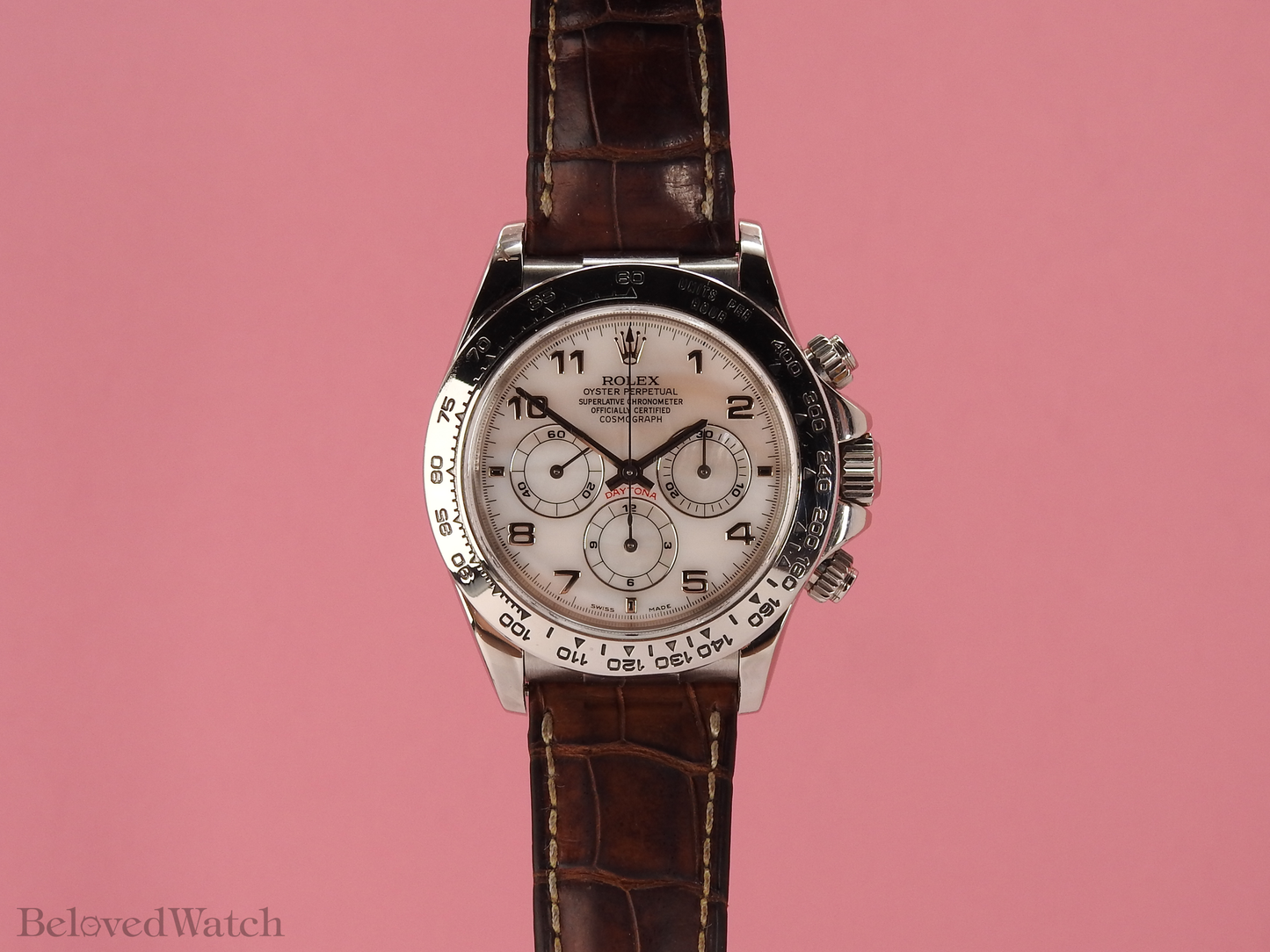 Rolex Daytona 16519 Rose Mother of Pearl Dial Complete Set