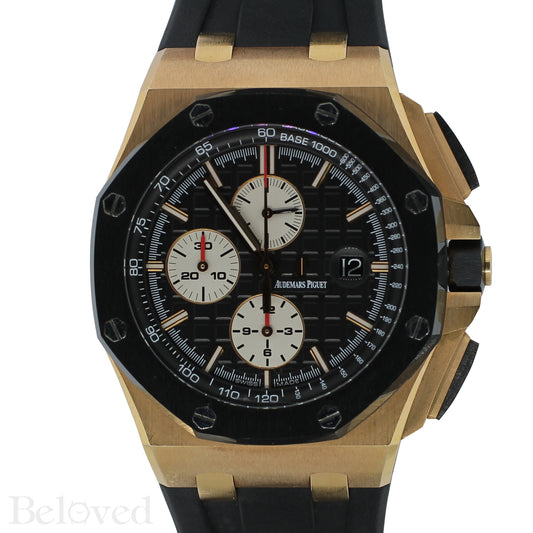 Audemars Piguet Royal Oak Offshore Rose Gold & Black Ceramic Chronograph 26401RO.OO.A002CA.01