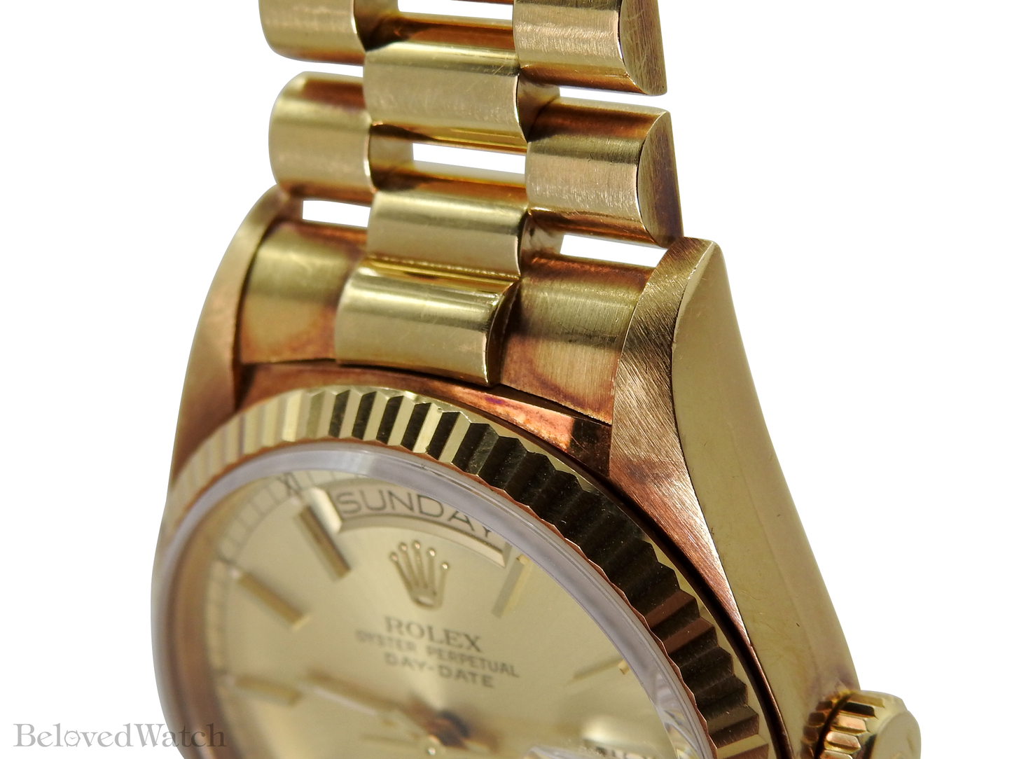 Unpolished Rolex Day-Date 18038 18k Yellow Gold President Bracelet