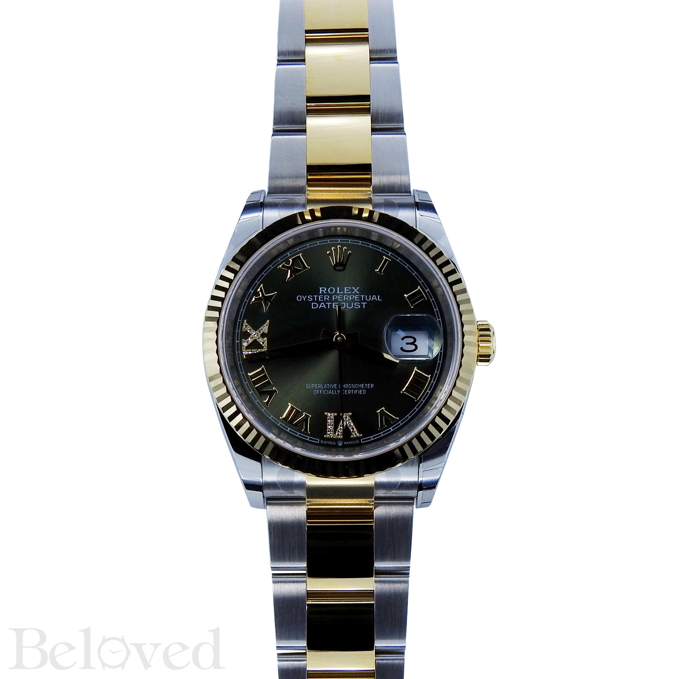 Rolex Datejust 126233 Green Sunburst Dial with Factory Diamond Six and Nine Image 2