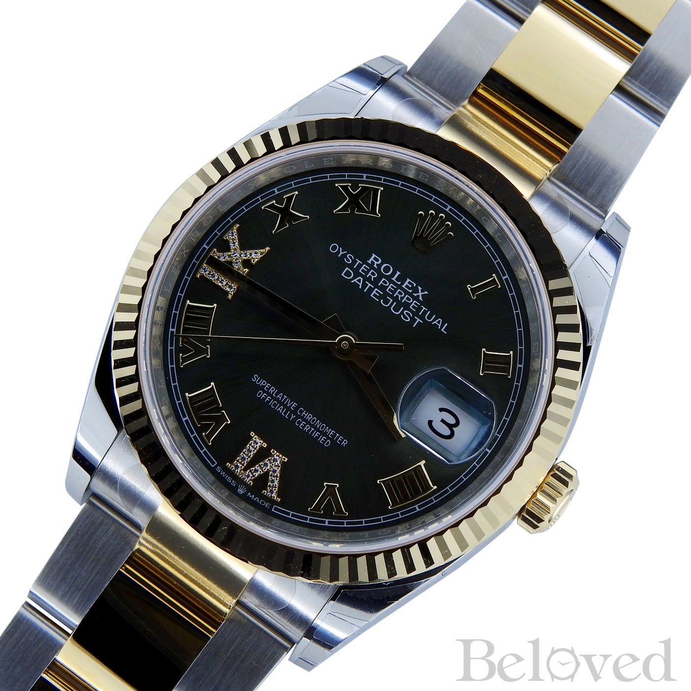Rolex Datejust 126233 Green Sunburst Dial with Factory Diamond Six and Nine Image 3