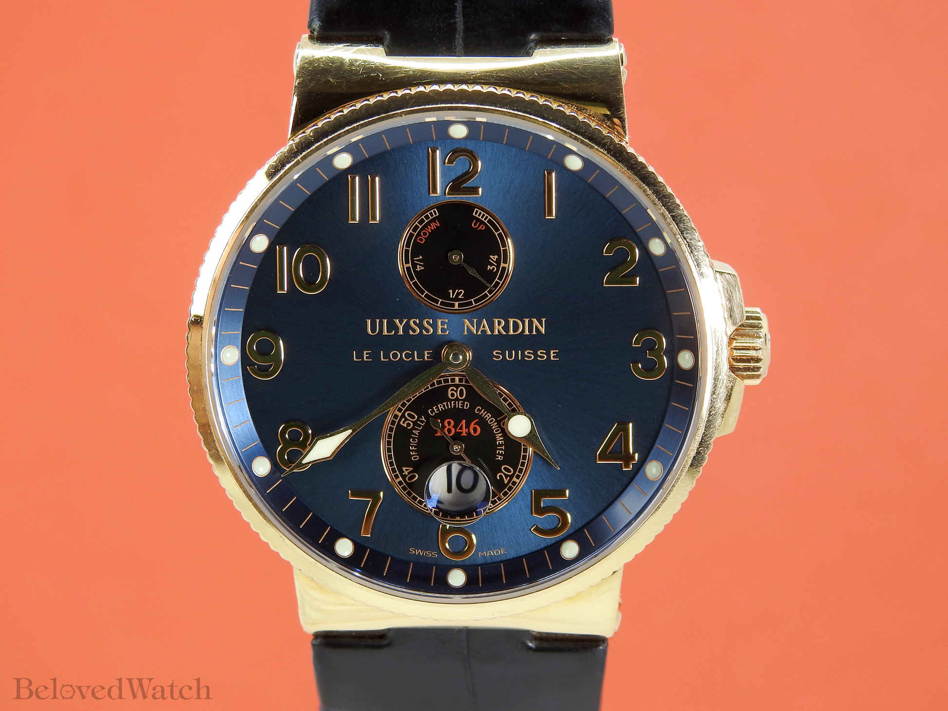 Ulysse Nardin Maxi Marine Chronometer Pink Gold 266-66 623