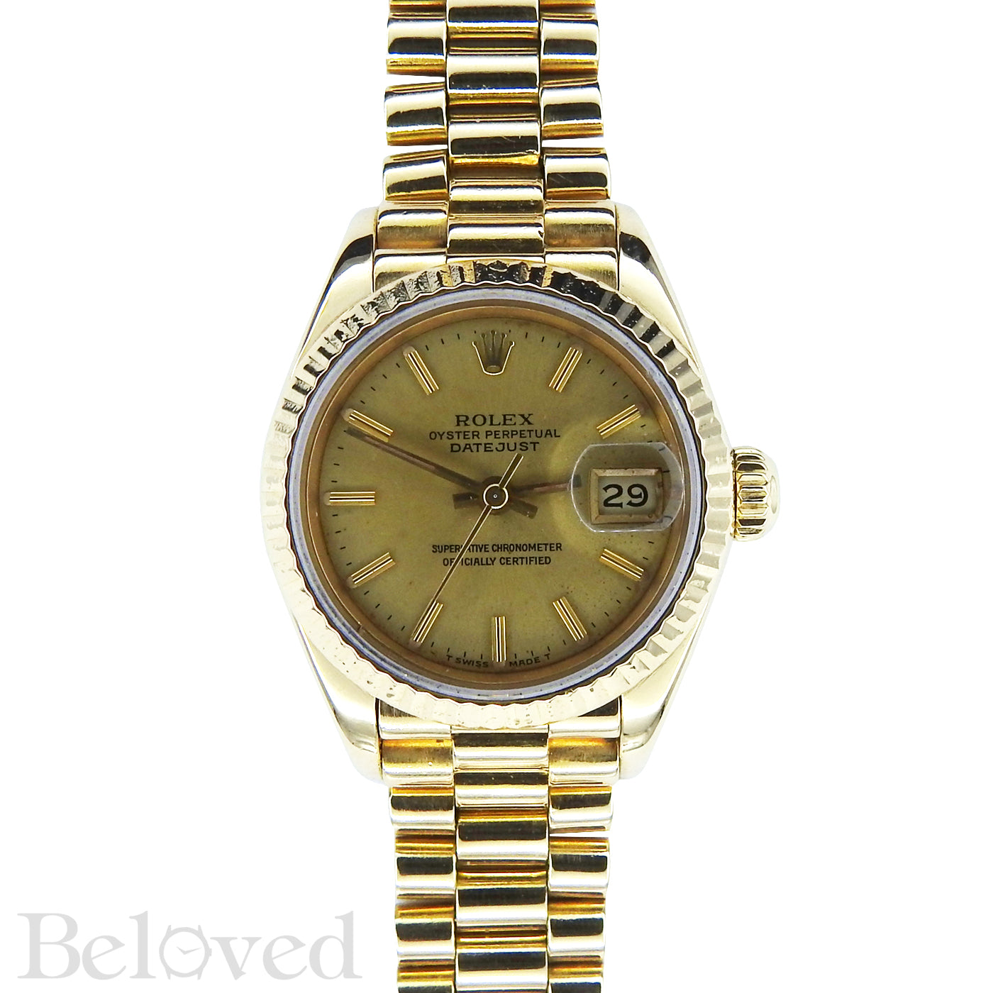 Rolex Datejust President 69178 26MM Champagne Dial Image 1