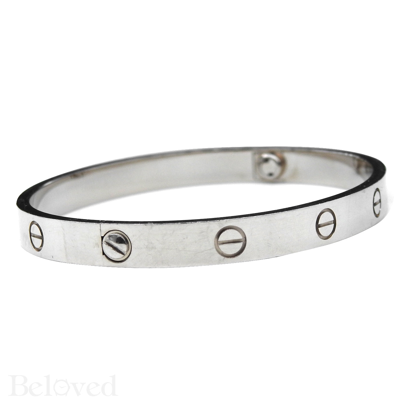 Cartier Love Bracelet Size 16 in 18k White Gold with Service Pouch – Elie's  Fine Jewelry